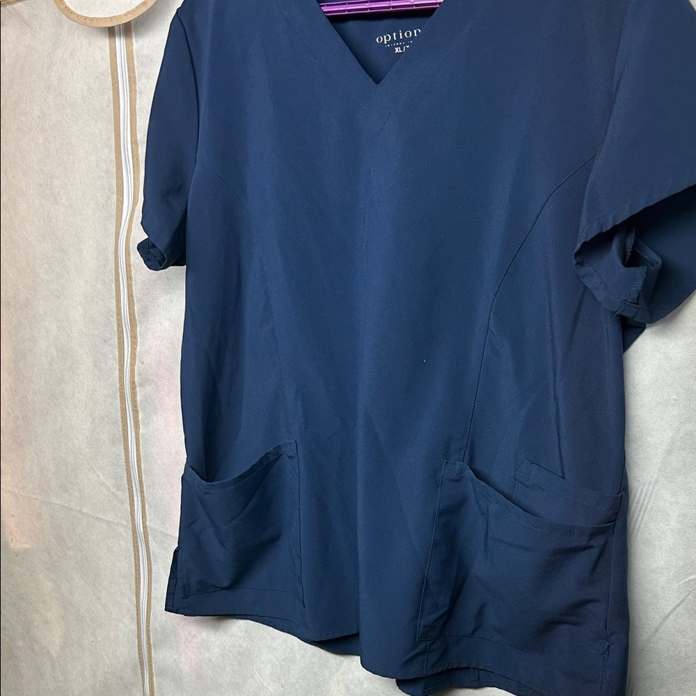 Women's Navy Scrub Top
